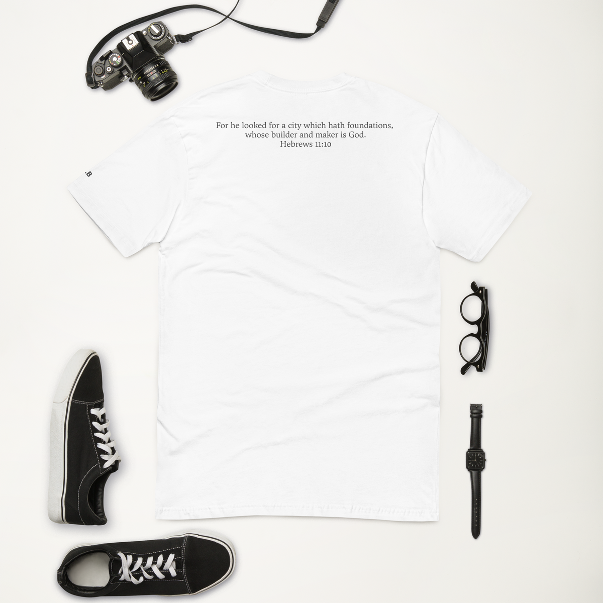 Mens White Sky City - Short Sleeve T-shirt